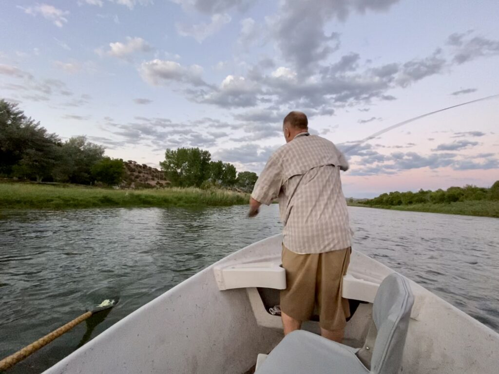 Fishing at dusk on the Green River.